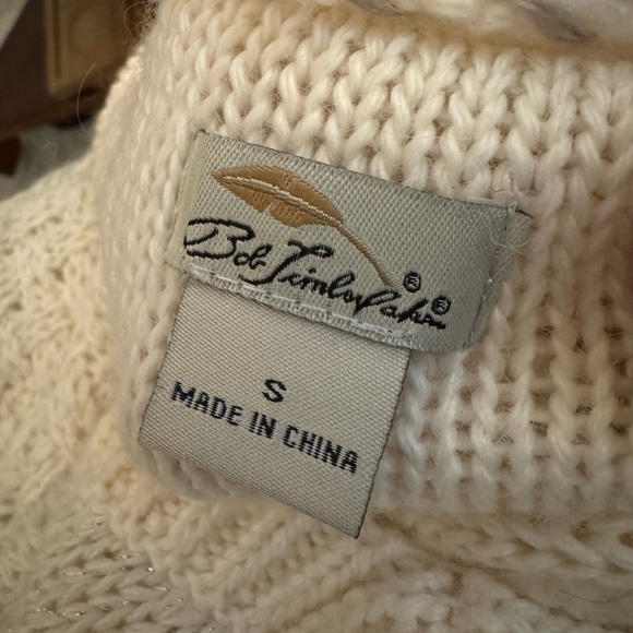 Bob Timberlake Cream Sweater Wool Blend small - Picture 2 of 5